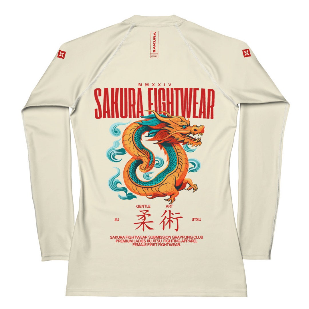 Dragon Long Sleeve Rash Guard, Women's Jiu-jitsu, BJJ, MMA, Martial ...