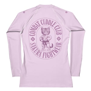 Combat Cuddle Kitten Rash Guard met lange mouwen, Dames Jiu-Jitsu, BJJ, MMA, Martial Arts, Top, Dames Rashguard, Schattig