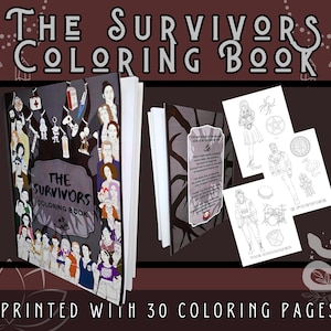 Libro para colorear de los supervivientes: inspirado en Dead by Daylight