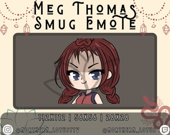 Süßes selbstgefälliges Grinsen Meg Thomas DBD Twitch Emote Dead By Daylight Streamer Discord YouTube Kick Stream Smirk