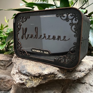 Reception Wooden Personalized Money Box for Cards, Wedding Card Box, Card Box with Slot for Wedding, Rustic Décor