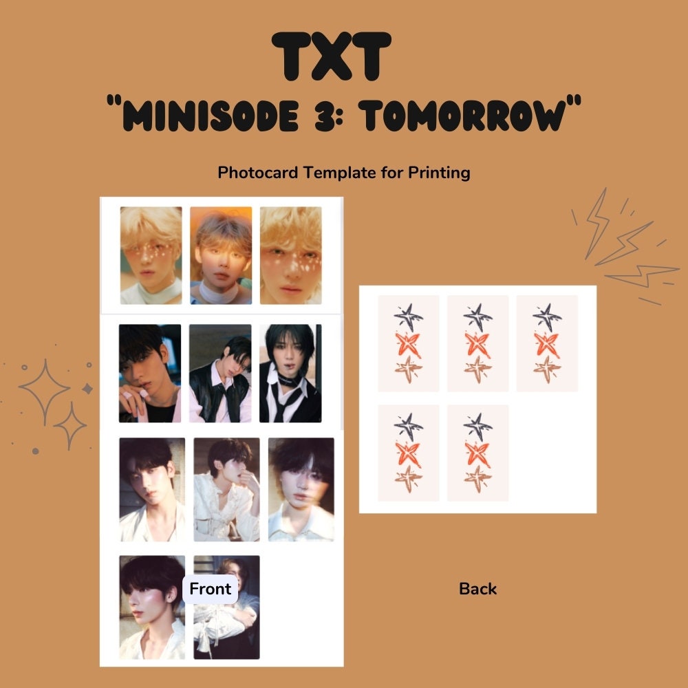 TXT minisode 3 Tomorrow Photocard Template for Printing Etsy TXT minisode 3 Tomorrow Photocard Template for Printing Etsy
