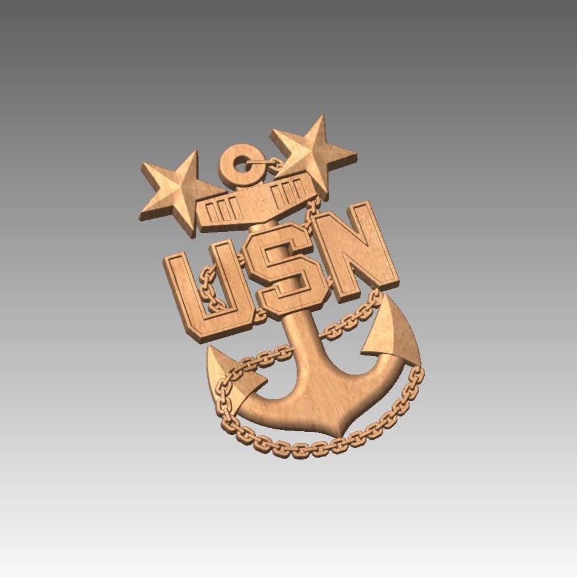 U.S. Navy Master Chief Petty Officer (MCPO) Rank Insignia 3D Model - Etsy
