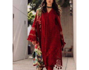 Abiti pakistani Abiti indiani Collezione firmata Abito Eid Ultimo stile Abbigliamento da festa Salwar Kameez