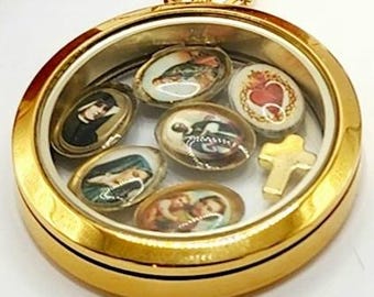 Floating Saint Lockets | Customizable Devotion Jewelry | Catholic Gift | Patron Saints | Shop Local |
