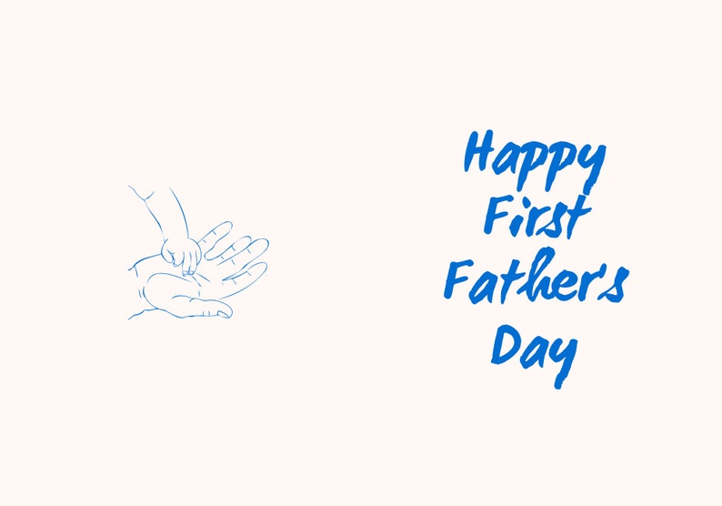 Happy First Father's Day Heartfelt Happy First Father's Day Printable ...
