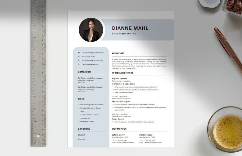 Blue Simple Professional Resume, CV Resume, Professional Resume, Resume ...