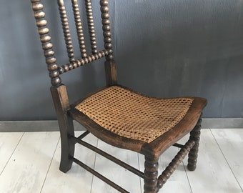Antique 1800s Bobbin turned chair by Bowen and Mallon