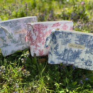 Trousse toilette Toile de Jouy