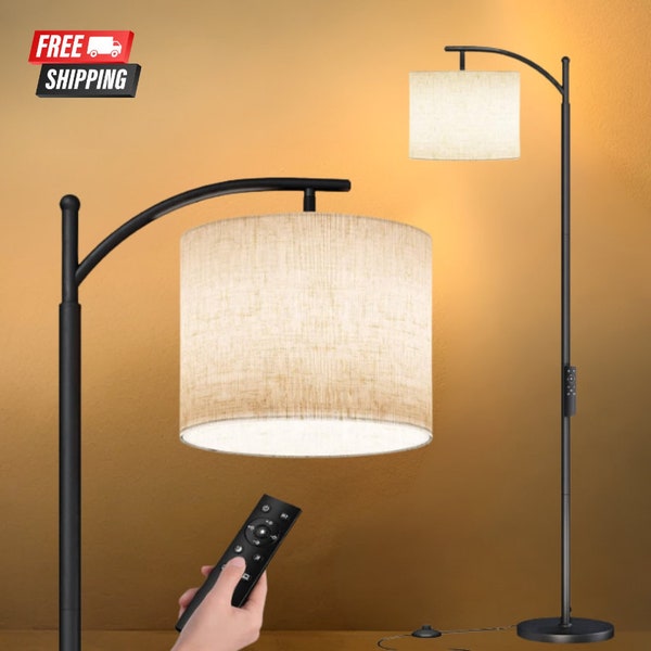 Remote Control Arc Floor Lamp, Modern Lighting, Adjustable Standing Lamp, Floor Lamp for Living Room, Modern Lampshade for Bedroom Office