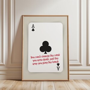 Ace Card Print: Trendy Retro Bar Cart Wall Art (Digital Download)