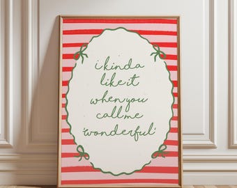 Olivia Dean Lyric Poster, Pink Girls Bedroom Wall Art, Trendy Prints, Dorm Room Decor, Apartment Wall Art, Gifts for Her, Best Friend Gift