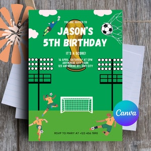 Soccer Birthday Invitation(Digital)