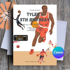 Basketball Birthday Invitation(Digital)