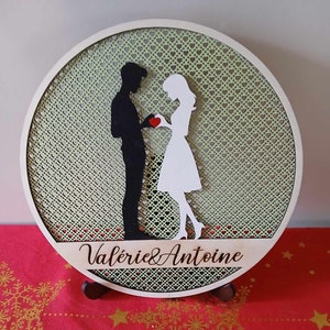 Fichier vectoriel cadre couple, mariage, fiançaille, saint valentin, amoureux , cannage, rotin , rattan