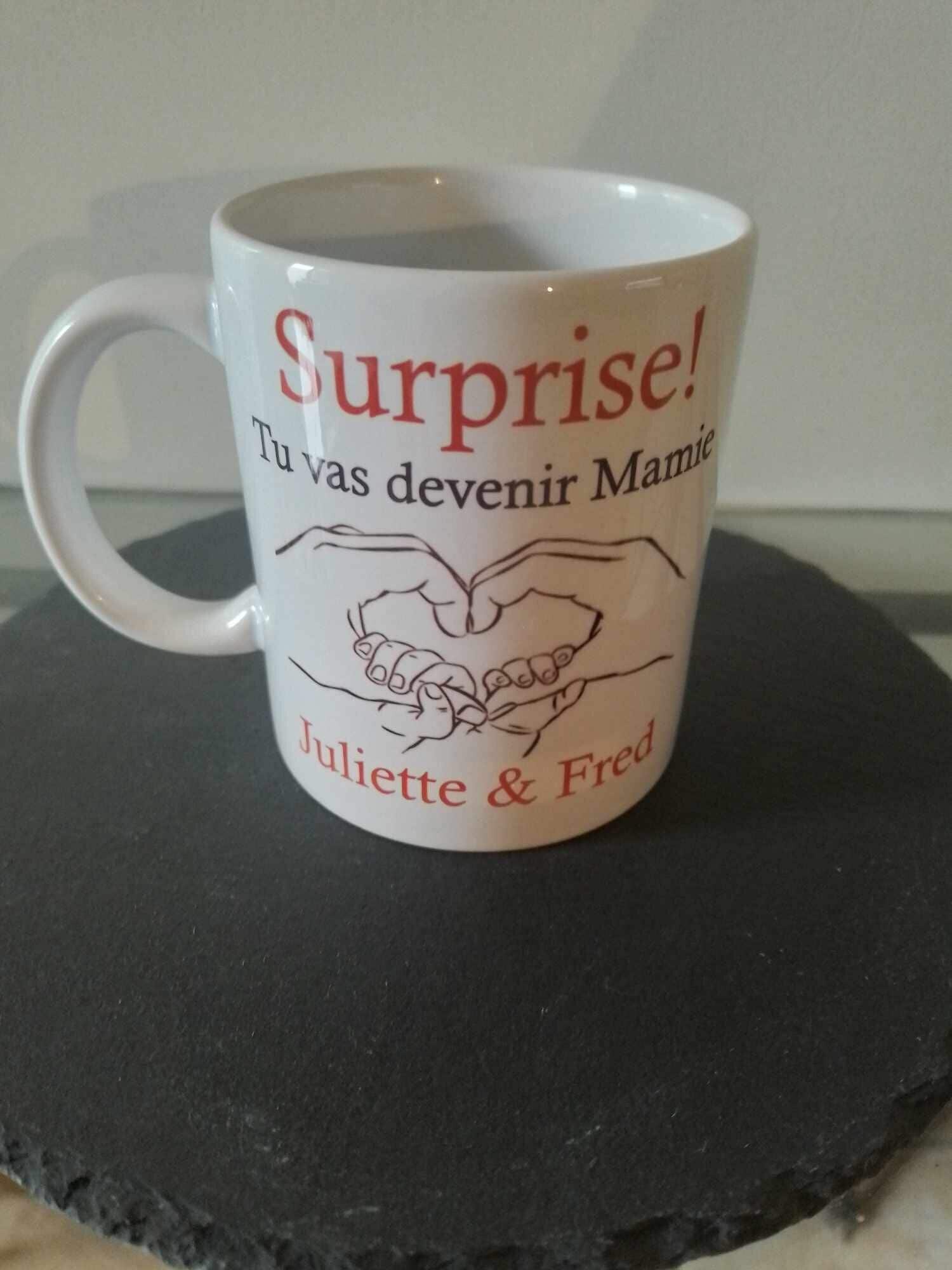 Tasse "Maman Loading" Rose - Cadeau Grossesse, Bébé, Résistante, 325ml