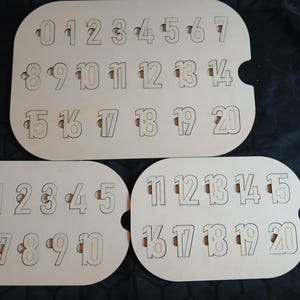 Fichier vectoriel  pour petits et grands couvercles boite Trofast pour Ikea  Flisat  apprentissage des chiffres divertissant et éducatif