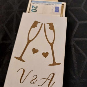 Fichier vectoriel / Porte billet / Boite enveloppe / Tirelire /Cadeau mariage / Porte monnaie / Anniversaire