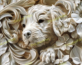 Puppy Laser Engrave File | 3D Illusion | Laser Burn PNG | Design For Laser | Digital File
