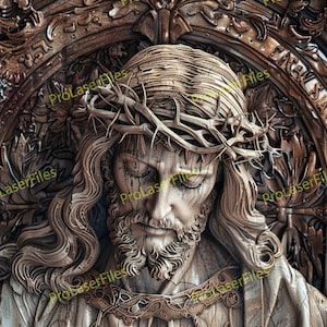 Jesus Laser Engrave File | 3D Illusion | Laser Burn PNG | Design For Laser | Digital File