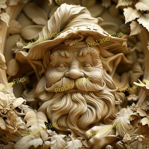 Gnome Laser Engrave File | 3D Illusion | Laser Burn PNG | Design For Laser | Digital File