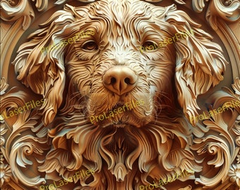 Dog Laser Engrave File | 3D Illusion | Laser Burn PNG | Design For Laser | Digital File