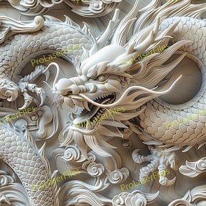 Dragon Laser Engrave File | 3D Illusion | Laser Burn PNG | Design For Laser | Digital File