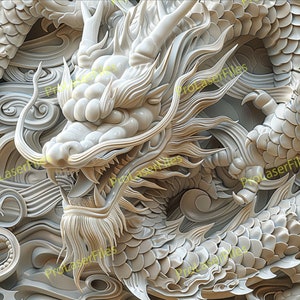 Dragon Laser Engrave File | 3D Illusion | Laser Burn PNG | Design For Laser | Digital File