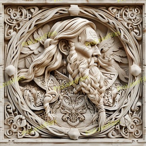Viking Laser Engrave File | 3D Illusion | Laser Burn PNG | Design For Laser | Digital File