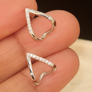 Pave VVS1 D Farbe Diamant CZ Ohr Jacke Klaue Unter Ohrläppchen Sterling Silber Vermeil Crawler Ohrringe, Braut Ohr Hugger Schmuck Geschenk