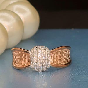 Rose Gold Wedding Band, Sterling silver Wedding Ring, Womens Stacking Ring, Lab Created Diamond Cz Ring, eternity antique vintage style gift