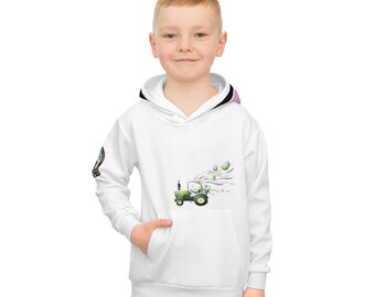 Children's Easter Tractor Themed Hoodie