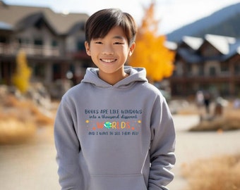 Books are like windows Toddler Pullover Fleece Hoodie