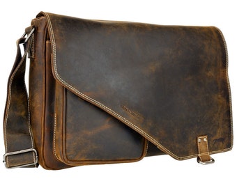 Leather laptop bag | Luxury leather bag | Full grain leather | Briefcase | Shoulder bag