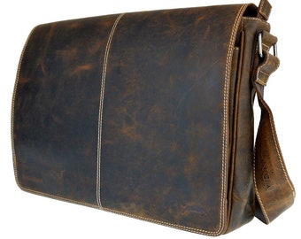Laptop bag Hunter leather | Luxury Hunter leather bag | Full grain leather | Briefcase | Shoulder bag