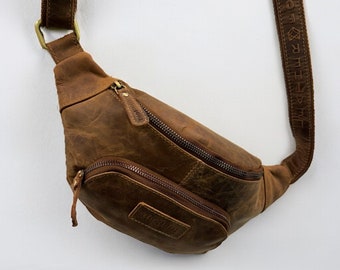Buffalo leather, bum bag, leather bag, buffalo leather premium, everyday bag, handmade bags, leather bag, belt bag, ONE