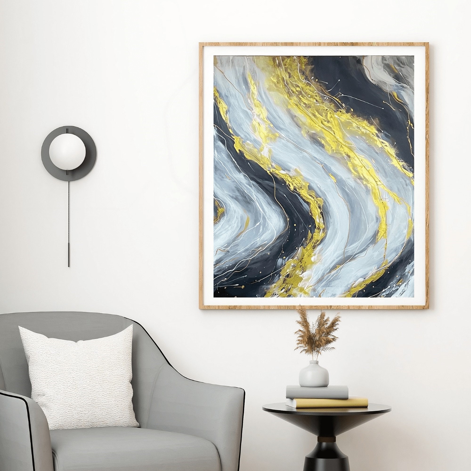Curated visual reference: Gallery Detail: Original Abstract Painting On Canvas Modern Art Decor Abstract