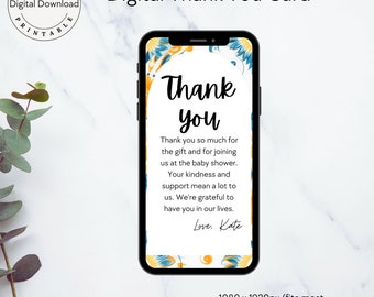 A Little Ray of Sunshine Ecard, Boho Sun, Baby Shower Thank you Card, Printable, Editable, Digital Thank you , Template BA002