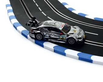 1 m Curbs for Carrera 124 132 EVO "Blue-White" Edge Strips Curb Curves Straight