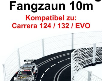 Overdrive-Racing safety fence system white 10 m for Carrera Digital 124 132 EVO