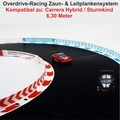 6,30m Leitplanke und Zaun für Carrera Hybrid - Weiß Rot Blau