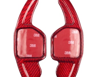 Shift paddles for Audi A3 S3 RS3 - 8P 8PA Real Carbon Red Gloss