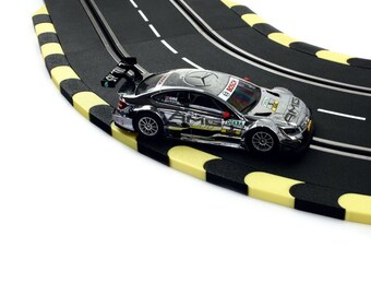 1 m Curbs for Carrera 124 132 EVO "Black-Yellow" Edge Strips Curb Curves Straight