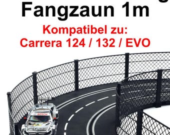 Overdrive-Racing safety fence system black 1 m for Carrera Digital 124 132 EVO