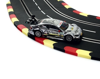 1 m Curbs for Carrera 124 132 EVO "Black-Red-Yellow" Edge Strips Curb Curves Straight