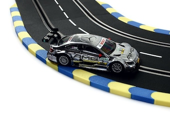 1m Curbs für Carrera 124 132 EVO "Blau-Gelb" Randstreifen Bordstein Kurven Gerade