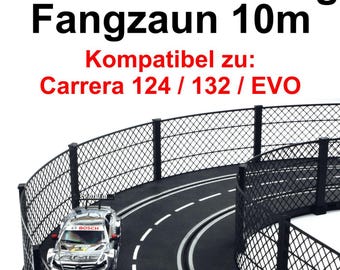 Overdrive-Racing safety fence system black 10 m for Carrera Digital 124 132 EVO