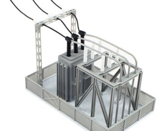 Gauge H0 transformer station transformer substation power station transformer power station - 1 -87 model railway accessories