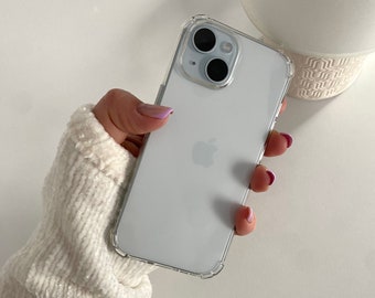 Klare stoßfeste transparente Hülle für iPhone 15 14 13 12 11 15 Pro Max X Xs XR Max 7 8 14 15 Plus Bumper Cases Clear Back Cover