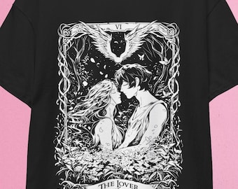 The Lovers Tarot Card T-Shirt: Witchy Gothic Occult Tee